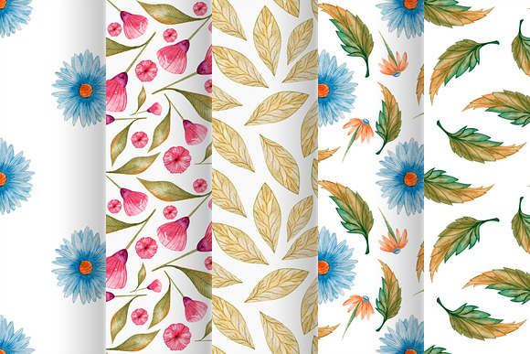 Autumn flowers set in Illustrations - product preview 2