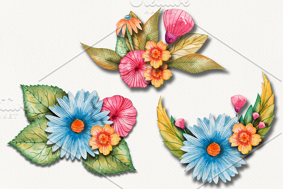 Autumn flowers set in Illustrations - product preview 6