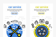 Car service vertical banners