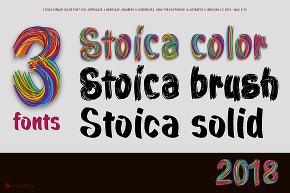 Stoica - Bitmat SVG Color Font in Script Fonts - product preview 1
