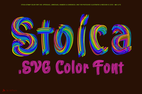 Stoica - Bitmat SVG Color Font in Script Fonts - product preview 3