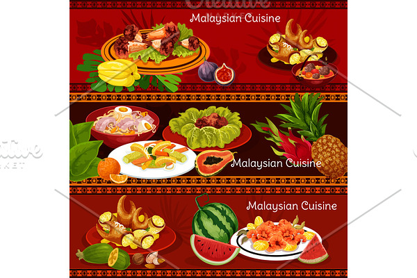 Malaysian cuisine banners