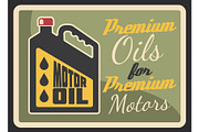 Motor oil grunge banner, car service