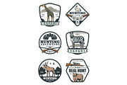 Hunting sport badges, safari