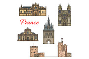 Travel landmarks of medieval French