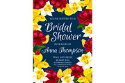 Bridal shower floral banner