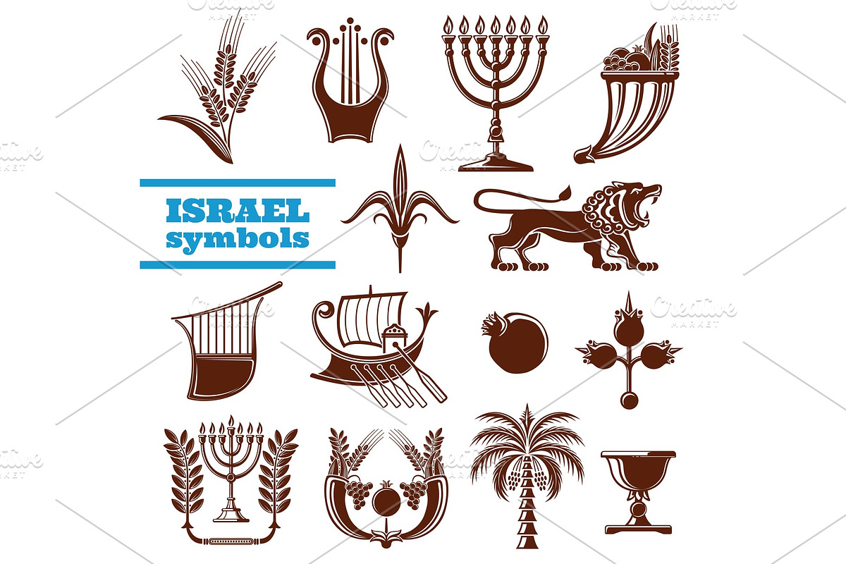 Israel history, judaism symbols in Illustrations - product preview 8