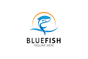 Blue Fish Logo Template