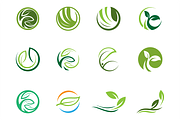 Set of Nature Logo Template