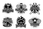Monochrome Sport Logos Set