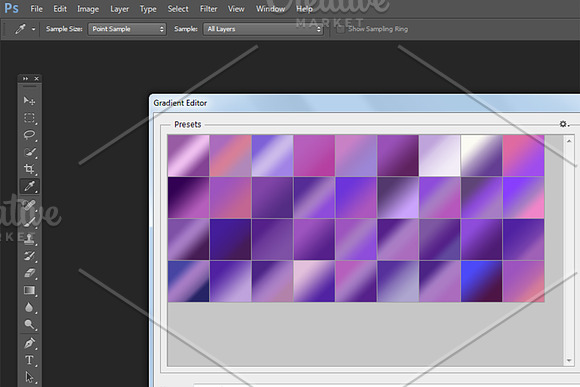 Lavender Gradients GRD. AI. Vector in Photoshop Gradients - product preview 1