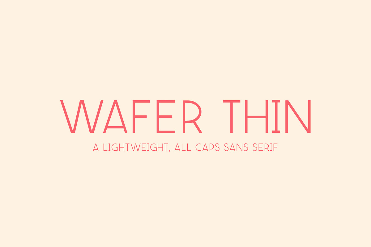 Wafer Thin - All Caps Sans in Sans-Serif Fonts - product preview 8