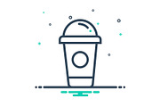 Cappuccino container icon
