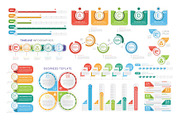Bright infographic templates in set