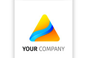 Yellow and blue triangle Logo