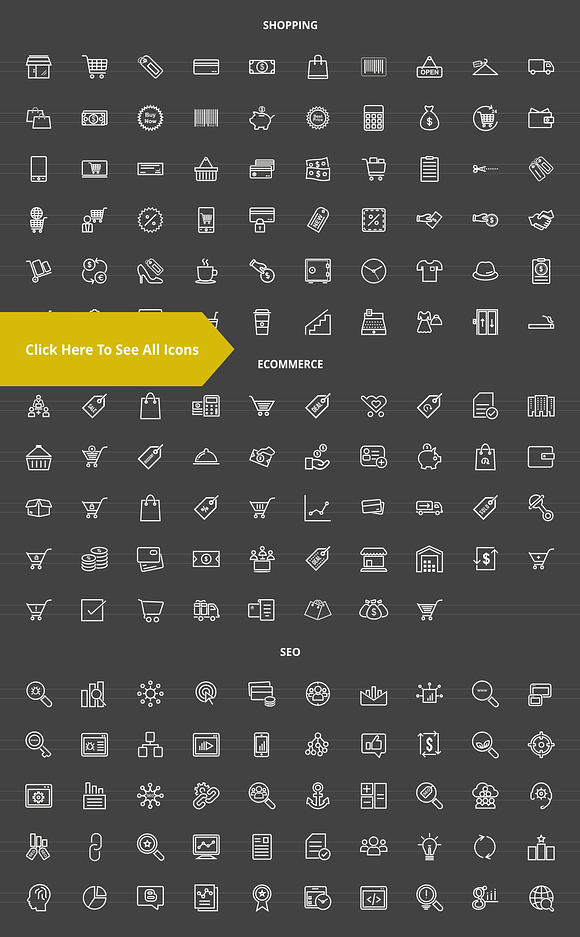 158 E-Commerce Line Inverted Icons in Graphics - product preview 1
