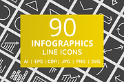90 Infographics Line Inverted Icons