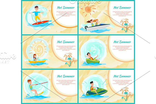 Hot Summer Collection Poster Vector