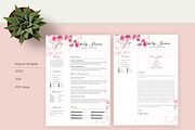 Water Color CV-Resume Template *C