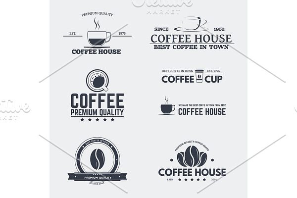 Coffee house emblems