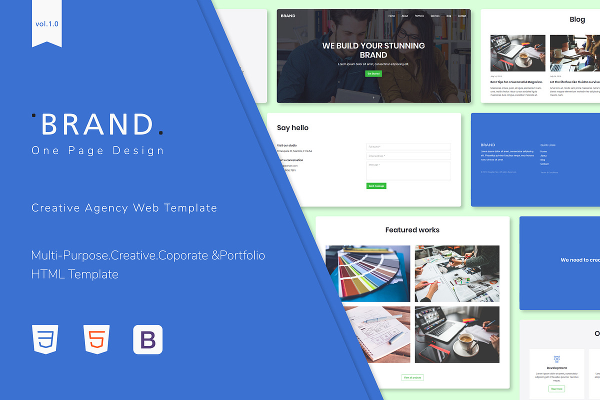 Brand - Creative Agency Web Template in Bootstrap Themes - product preview 8