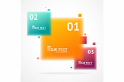 Vector blurred colorful text boxes,