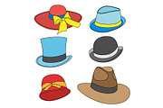 male and female hats