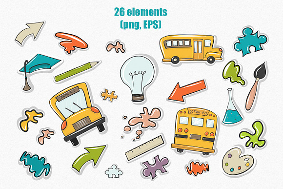 School vector elements in Illustrations - product preview 1