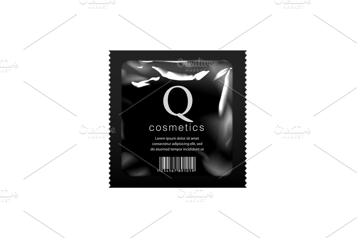 Realistic Black Packaging Foil in Product Mockups - product preview 8
