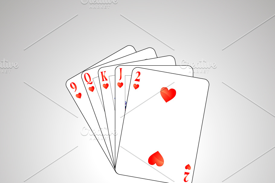 Flush poker combination in Objects - product preview 8