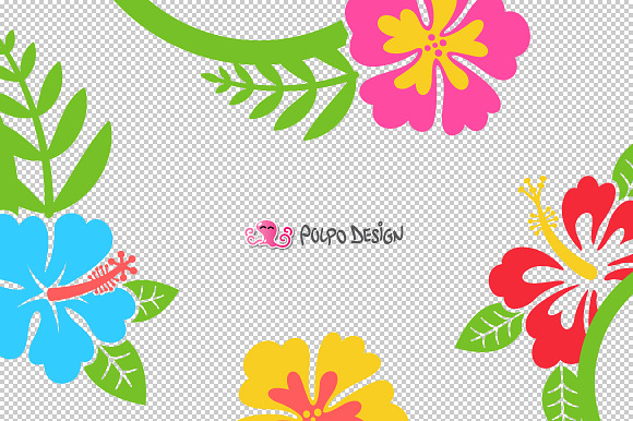 Hibiscus Monogram SVG in Objects - product preview 3