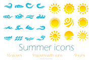 Summer Vector Icons Set
