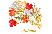 Background with falling leaves.