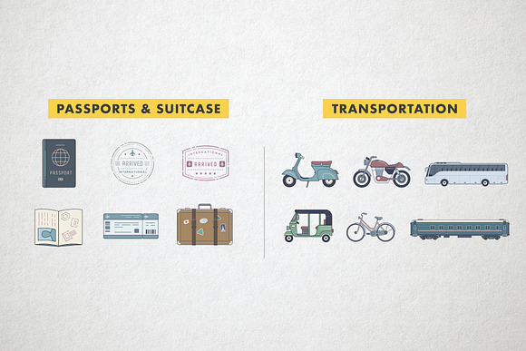 54 Colored Travel Icons in Graphics - product preview 3