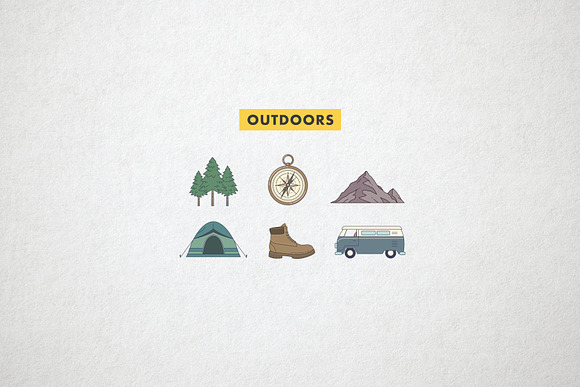 54 Colored Travel Icons in Graphics - product preview 7