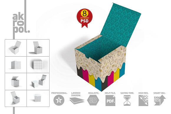 Package Box-02 Mockups in Product Mockups - product preview 2