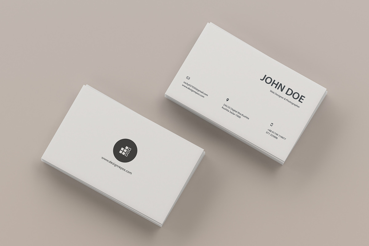 Top View Business Card Mockup in Print Mockups - product preview 8