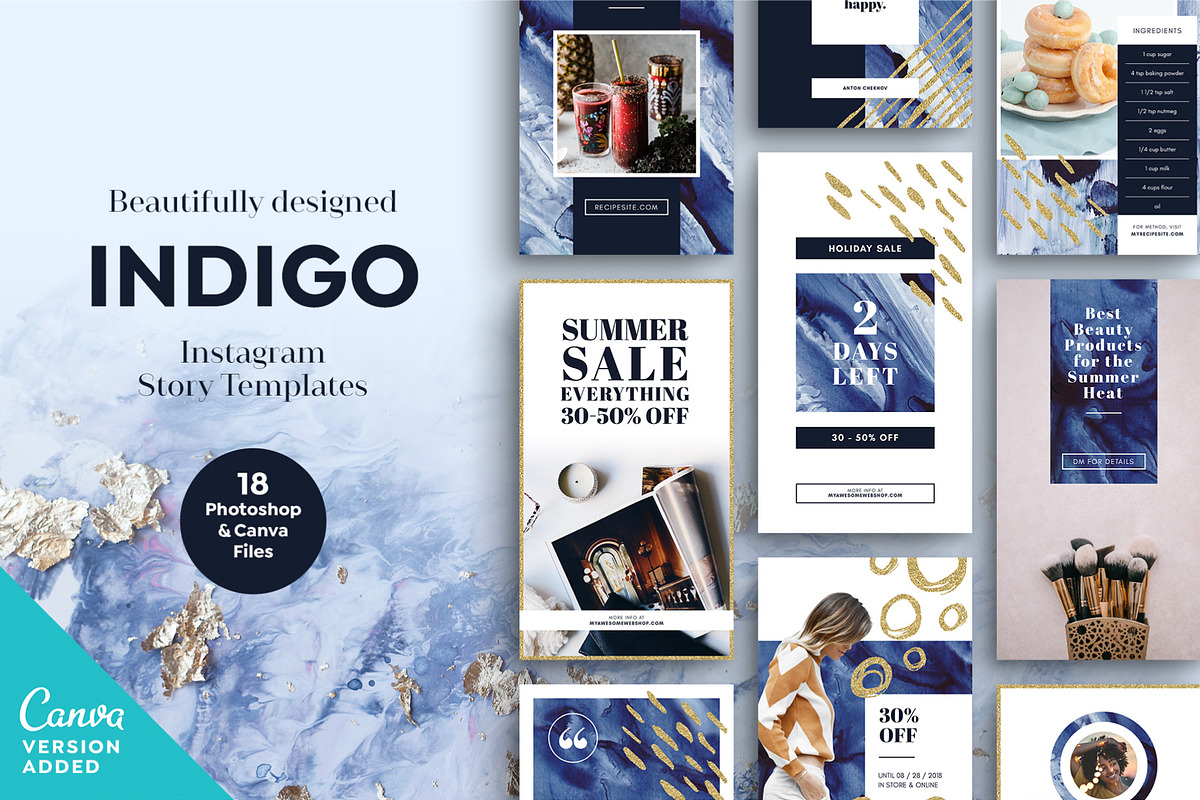 INDIGO Instagram Story Templates in Instagram Templates - product preview 8