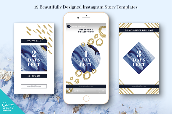 INDIGO Instagram Story Templates in Instagram Templates - product preview 1