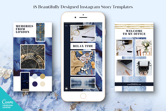 INDIGO Instagram Story Templates in Instagram Templates - product preview 3