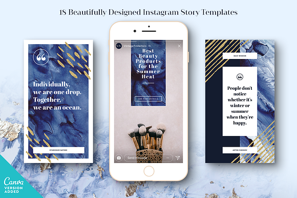 INDIGO Instagram Story Templates in Instagram Templates - product preview 4