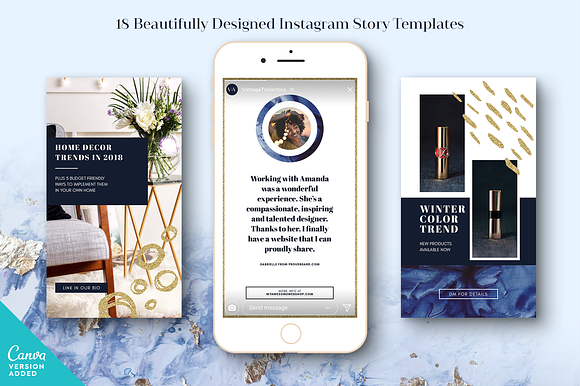 INDIGO Instagram Story Templates in Instagram Templates - product preview 5