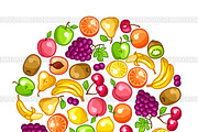 Backgrounds with fruits.