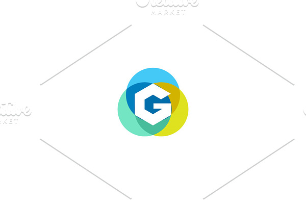 Letter g logo design. Colorful