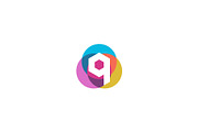 Letter q logo design. Colorful