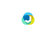 Letter J logo design. Colorful