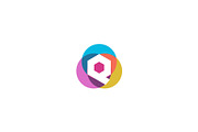 Letter Q logo design. Colorful