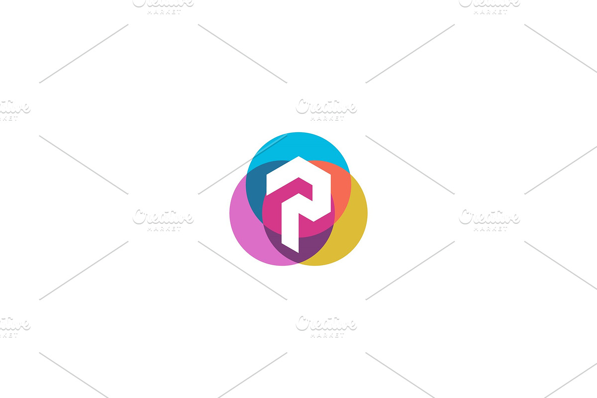 Letter P logo design. Colorful in Logo Templates - product preview 8