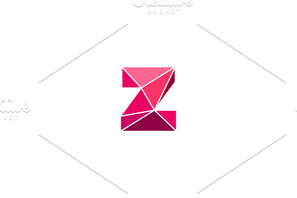 Polygonal trend letter z logotype