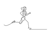 Sport running woman on white